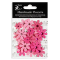 Handmade flowers Precious Pink Sparkle Florettes Approx 1.5 &2.5Cm 30Pc Pbci Lb