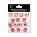 Handmade flowers Precious Pink Harlow Approx 1.5Cm 14Pc Pbci Lb