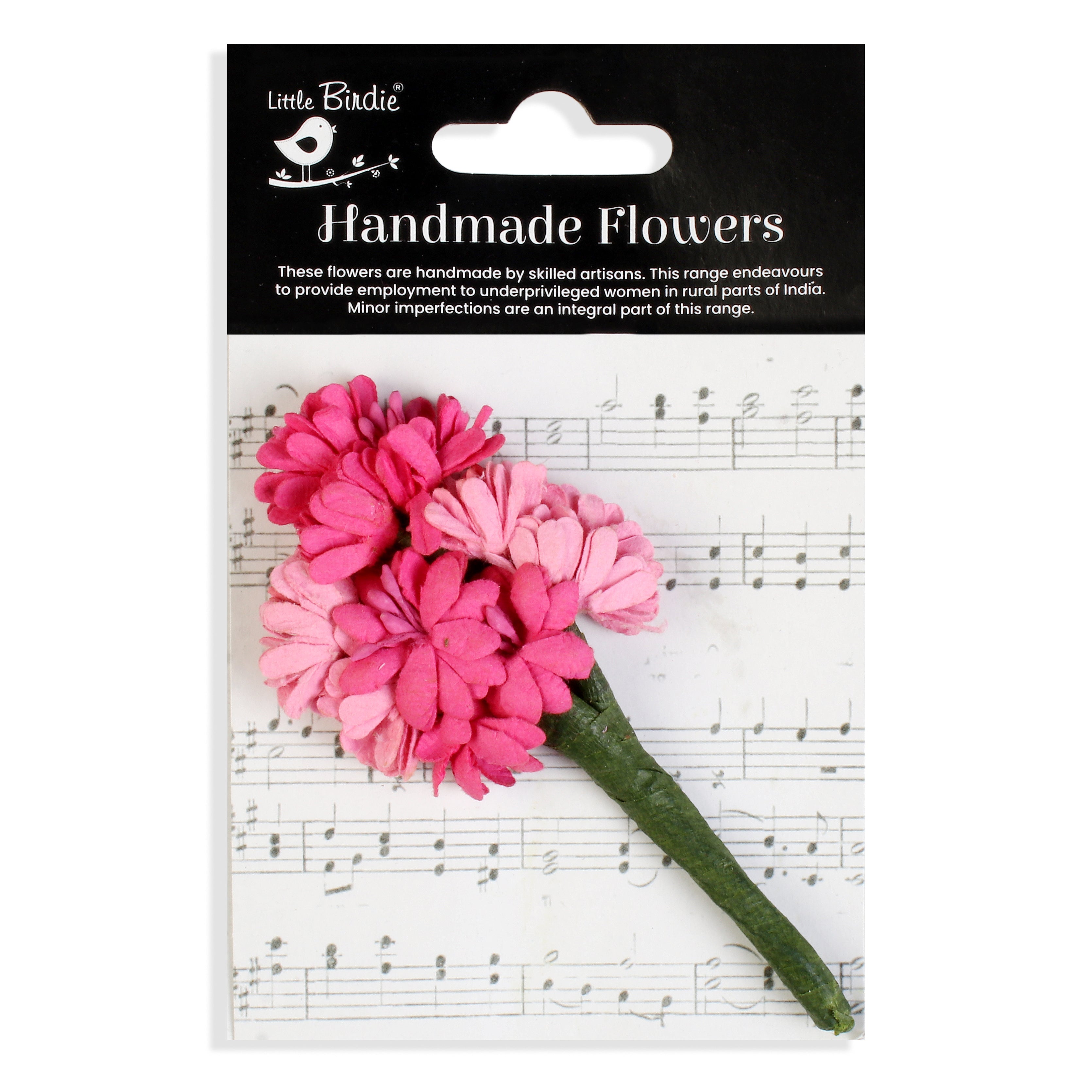 Handmade flowers Precious Pink Brigitta Approx 2Cm 1Pc Pbci Lb