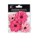 Handmade flowers Precious Pink Galina Approx 4 &6Cm 4Pc Pbci Lb