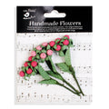 Handmade flowers Precious Pink Berry Branch Approx 1.5Cm 3Pc Pbci Lb