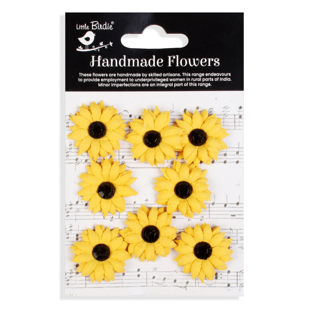 Handmade flowers Mini Sunflower Approx 3Cm 8Pc Pbci Lb