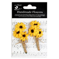 Handmade flowers Mini Sunflower Bouquet Approx 4Cm 2Pc Pbci Lb