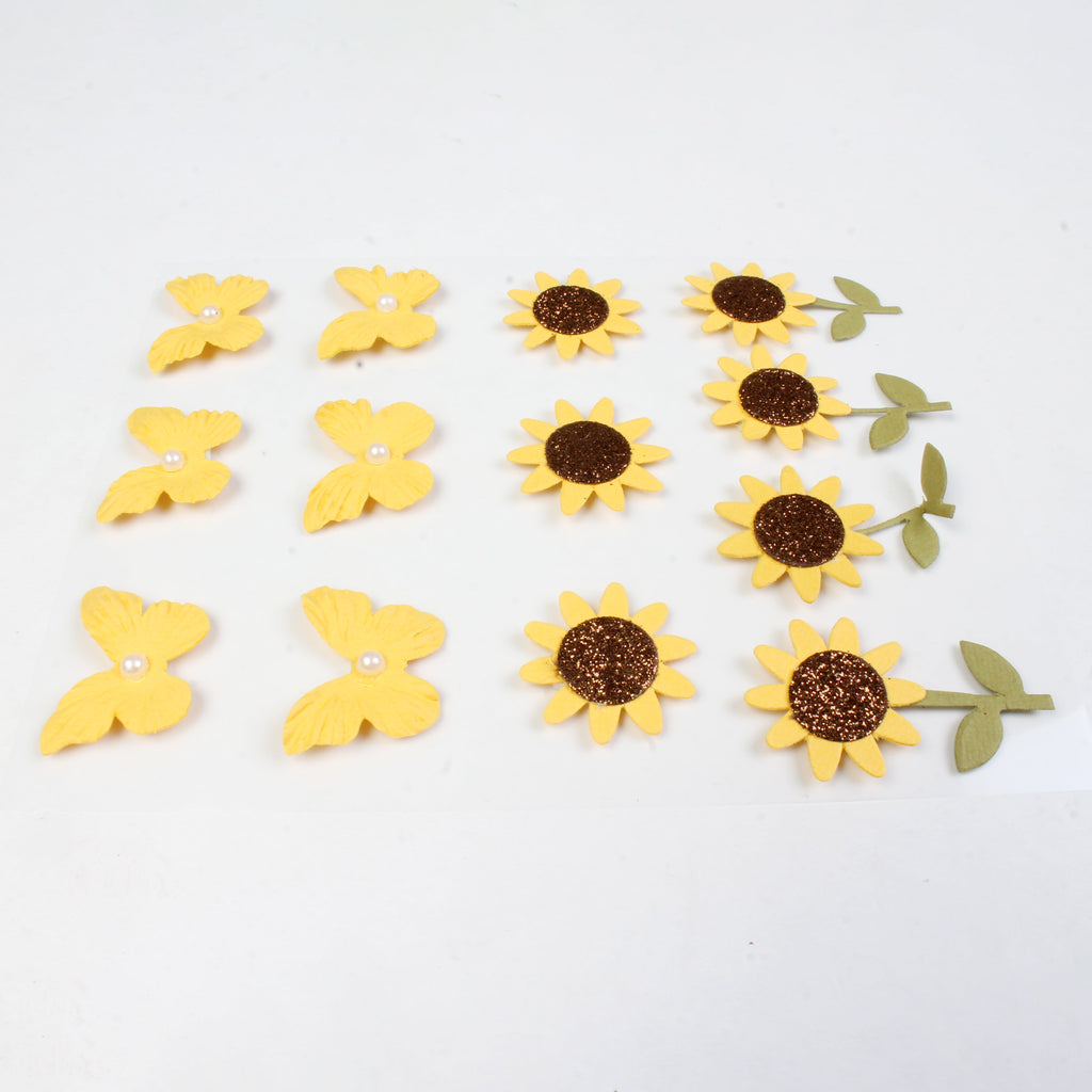 Self Adhesive Stickers Blooms & Butterflies Sunny Delight 13Pc Pbci Lb