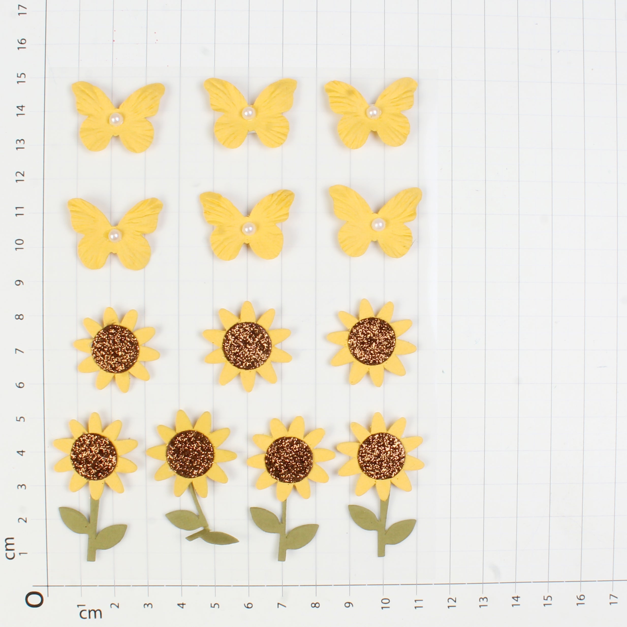 Self Adhesive Stickers Blooms & Butterflies Sunny Delight 13Pc Pbci Lb