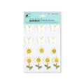 Self Adhesive Stickers Blooms & Butterflies Ivory Delight 13Pc Pbci Lb