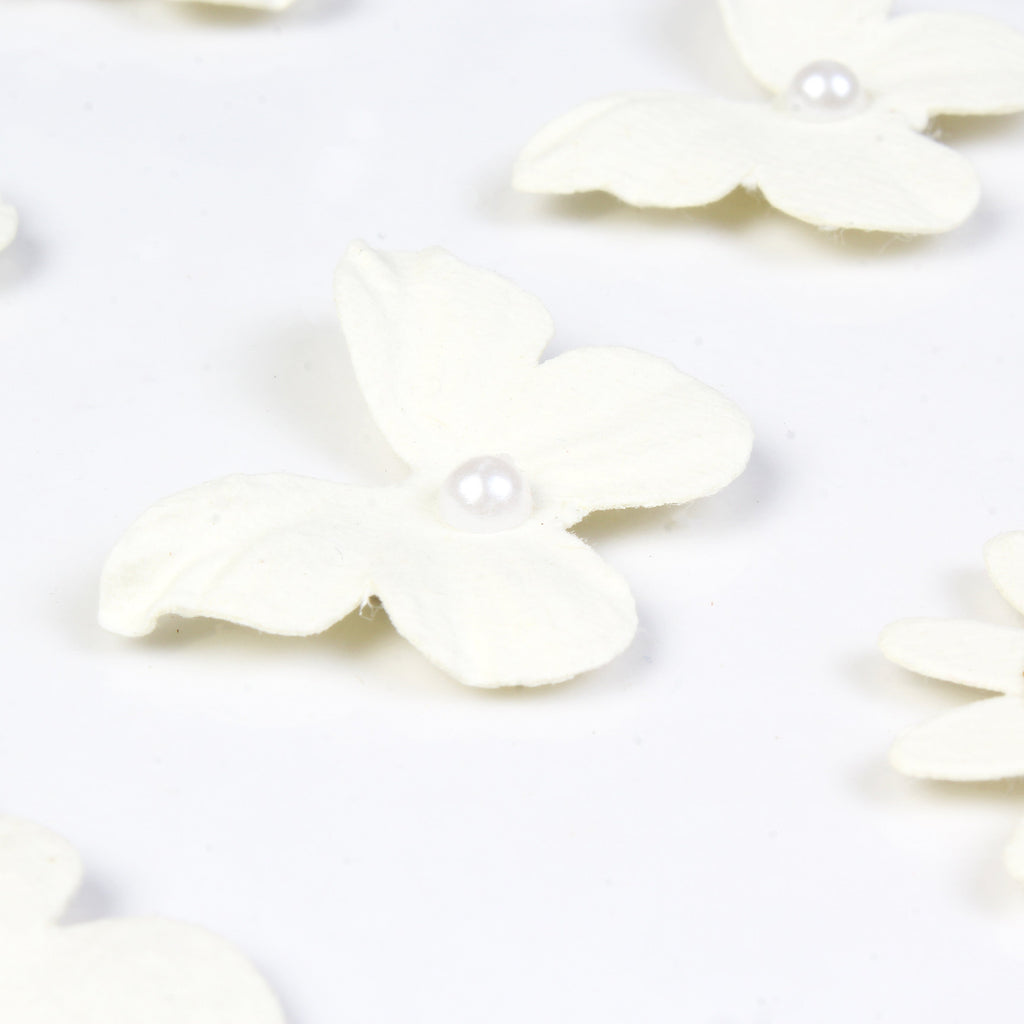 Self Adhesive Stickers Blooms & Butterflies Ivory Delight 13Pc Pbci Lb