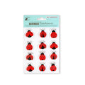 Self Adhesive Ladybug Sparkle 3D Stickers 12Pc Pbci Lb