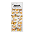 Handmade Stickers Amber 3D Jewel Butterfly 17Pc Pbci Lb