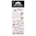 Handmade 3D Glitter Stickers - Forever & Ever, 13pc, 1 Sheet