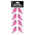 Handmade Stickers - Tweet Birdies, Rosy Blush 8pc