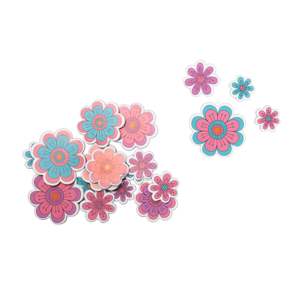 Handmade Self Adhesive Chunky Foams Sticker Doodle Flower 20pc