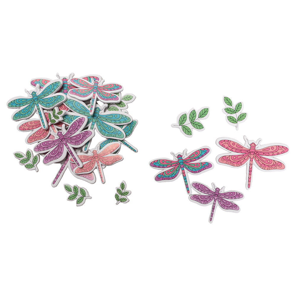 Handmade Self Adhesive Chunky Foams Sticker Doodle Dragonfly 20pc