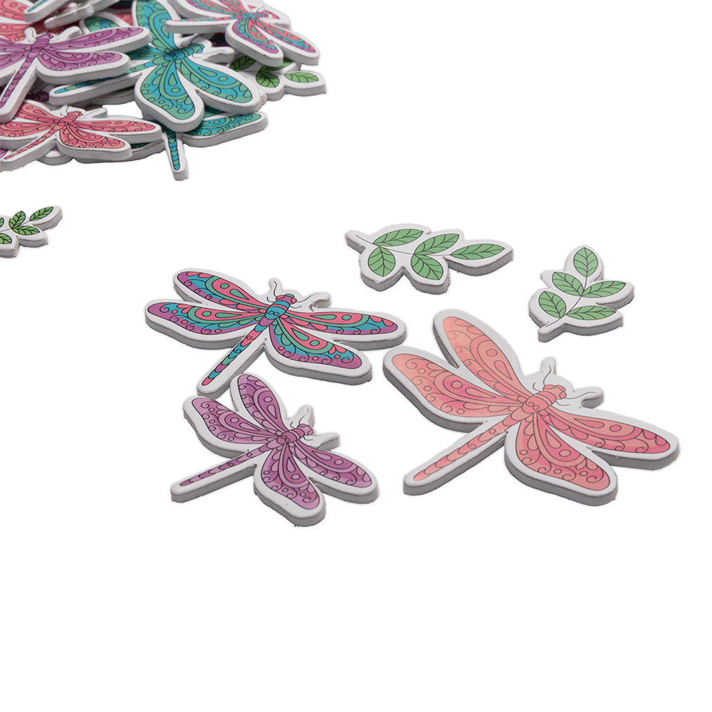 Handmade Self Adhesive Chunky Foams Sticker Doodle Dragonfly 20pc