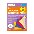 Card Stock Paper A4 250gsm Assorted Colour 30 Sheets - 1 Pack