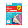Craft Foam Sheets A4 - 2mm Thick - 10 Assorted Colours