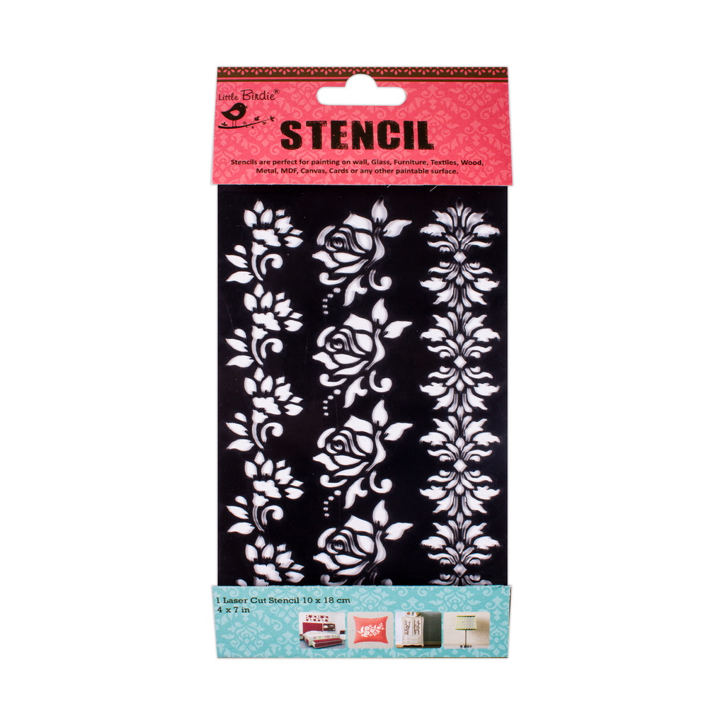 Stencil Border Delight 4in x 7in 1pc