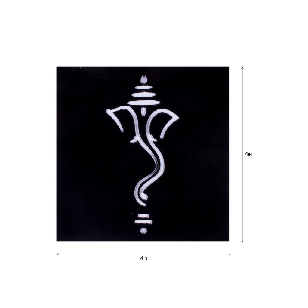 Stencil Ganapati 4in x 4in 1pc