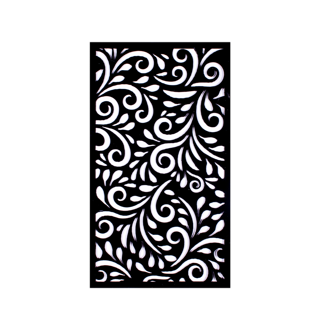 Stencil Leaf Curls 4in x 7in 1pc