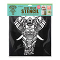 Stencil Ornate Elephant 14in x 14in 1pc