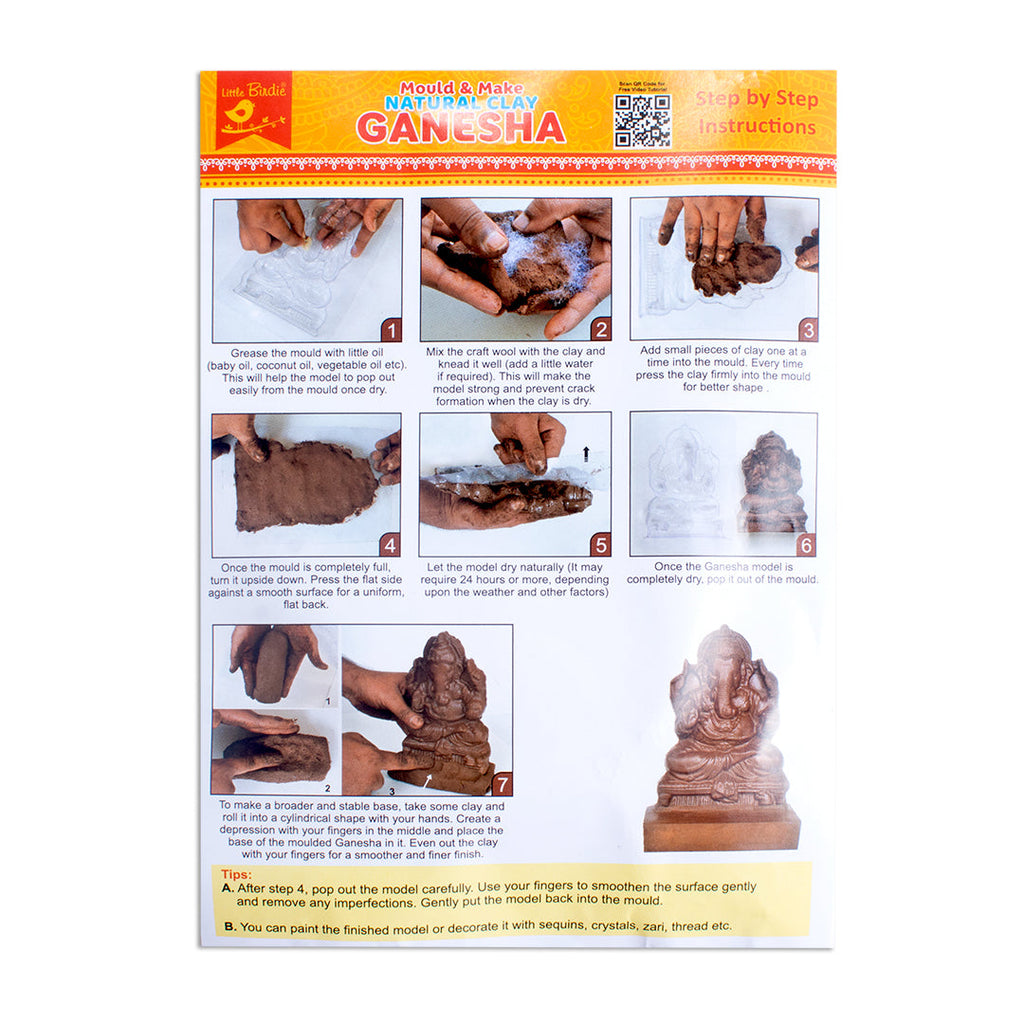 Little Birdie DIY Natural Clay Ganesha - Mould and Make Kit