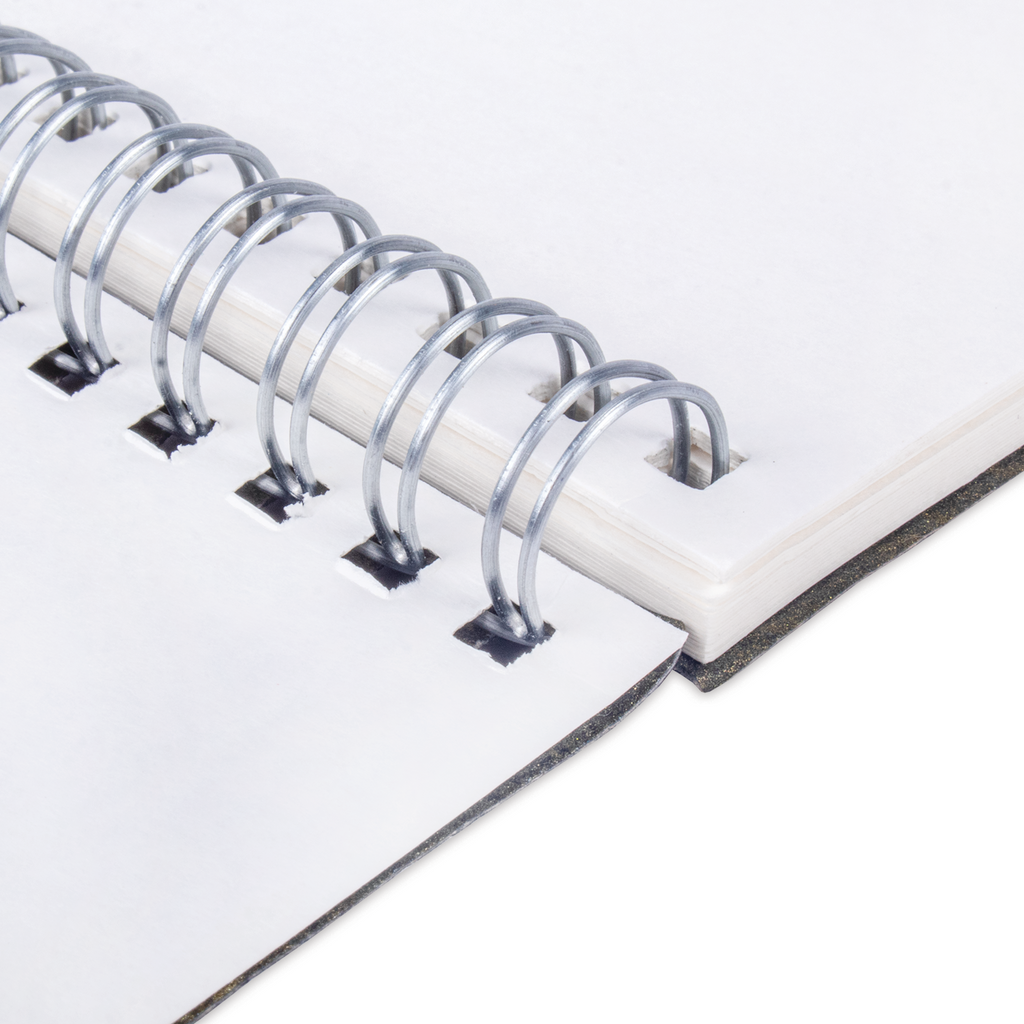 Simply Chic Spiral Bound Sketchbook Set with Assorted Leather Paper Cover | 7.5 X 10.5cm | 115gsm - 40Pages - Pack of 5