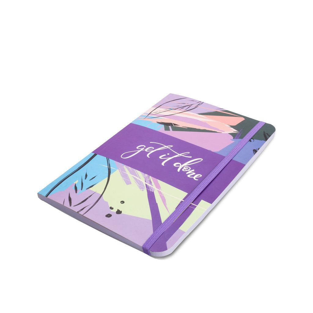 Foil Printed Notebook Ruled with Elastic Band Closure Get It Done 21 X 14cm 70gsm 60 Sheets