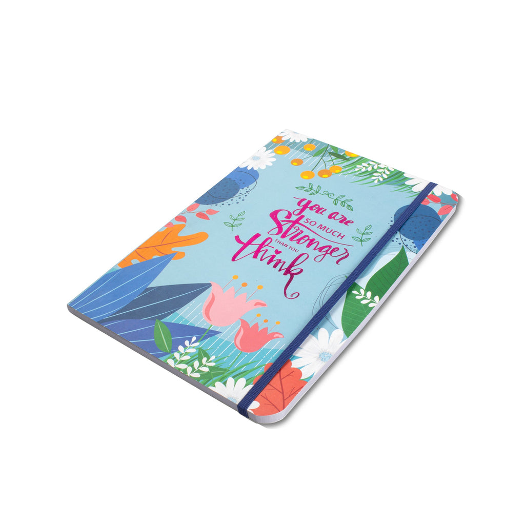 Foil Printed Notebook Ruled with Elastic Band Closure You Are Stronger 21 X 14cm 70gsm 60 Sheets