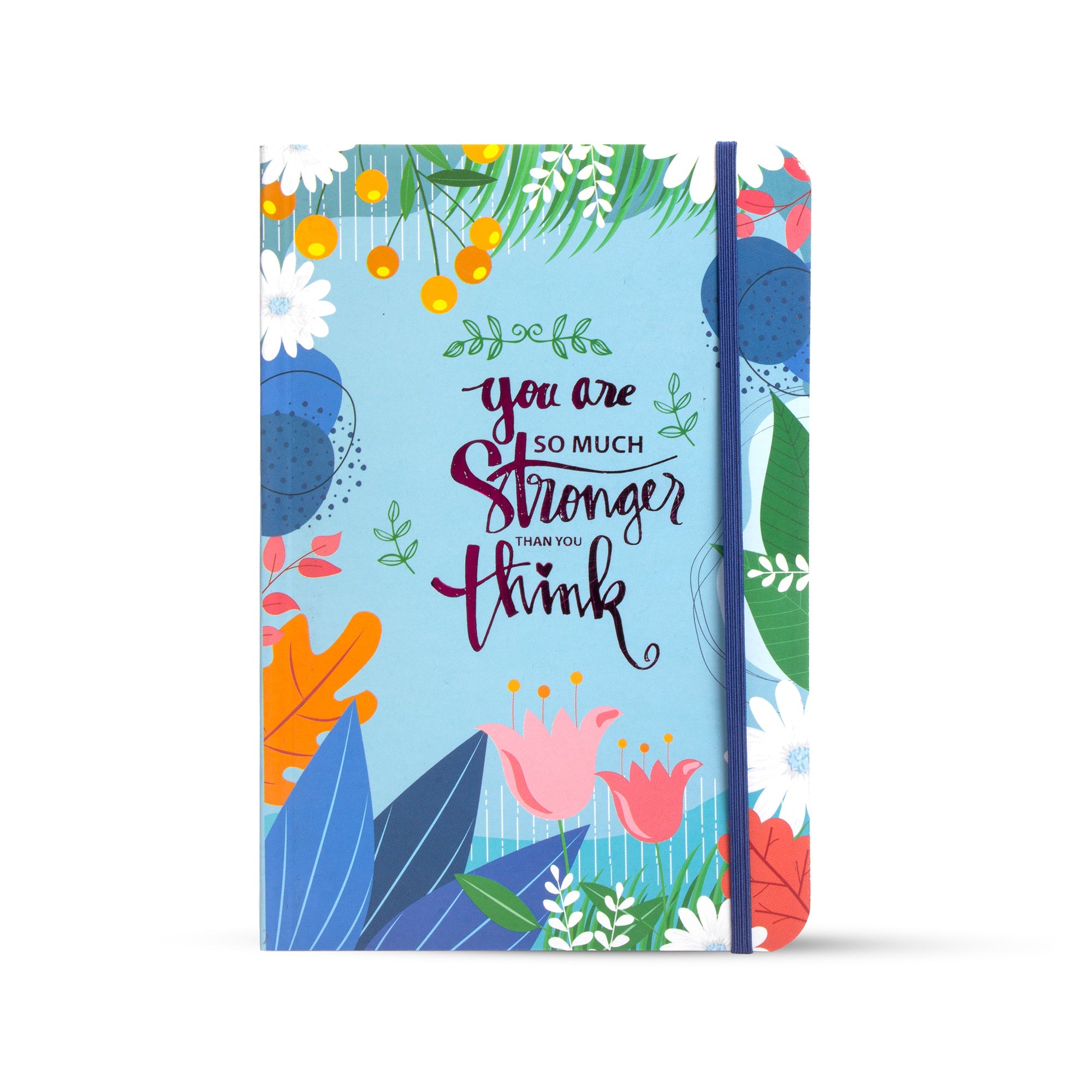 Foil Printed Notebook Ruled with Elastic Band Closure You Are Stronger 21 X 14cm 70gsm 60 Sheets
