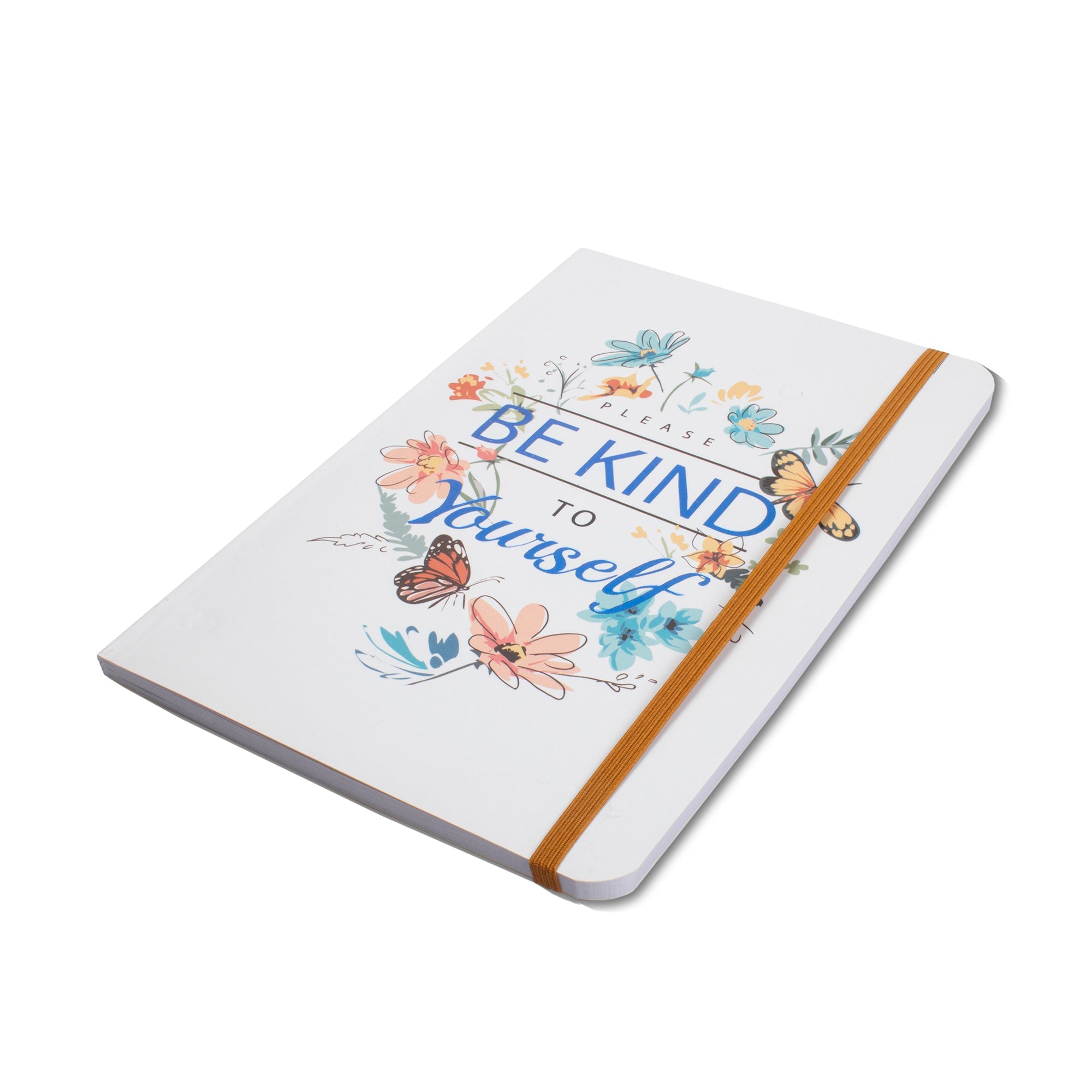 Foil Printed Notebook Ruled with Elastic Band Closure Be Kind To Yourself 21 X 14cm 70gsm 60 Sheets