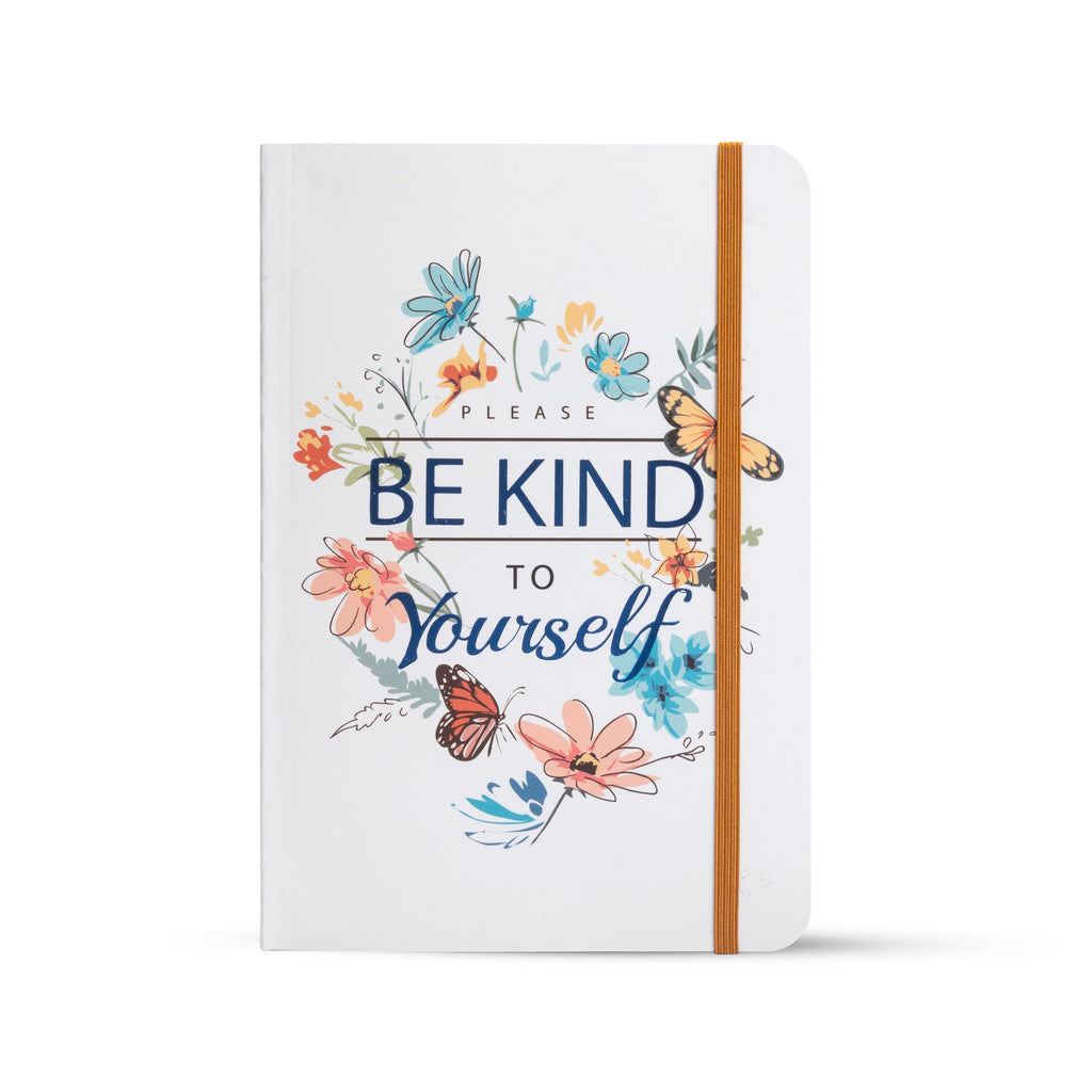 Foil Printed Notebook Ruled with Elastic Band Closure Be Kind To Yourself 21 X 14cm 70gsm 60 Sheets