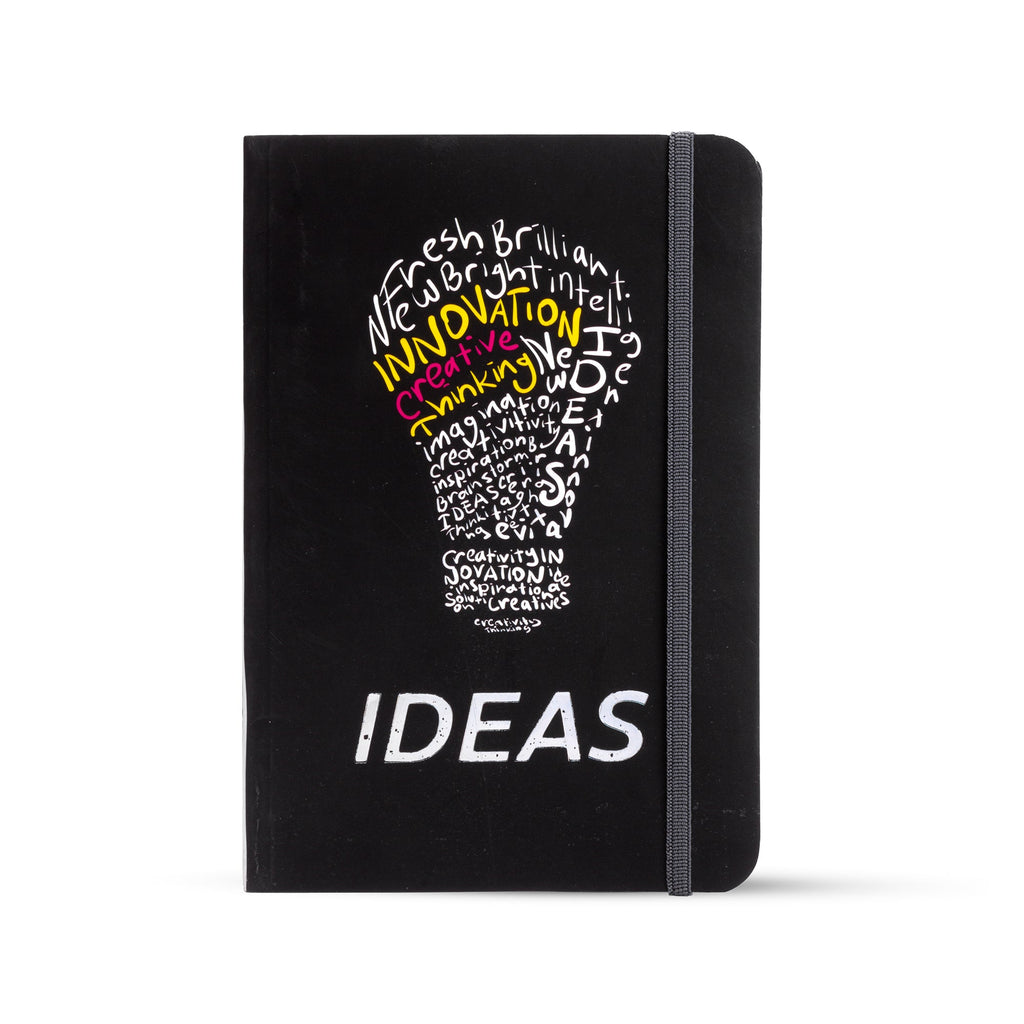 Foil Printed Notebook With Elastic Band Ruled Ideas 21 X 14cm 70gsm 60 Sheets