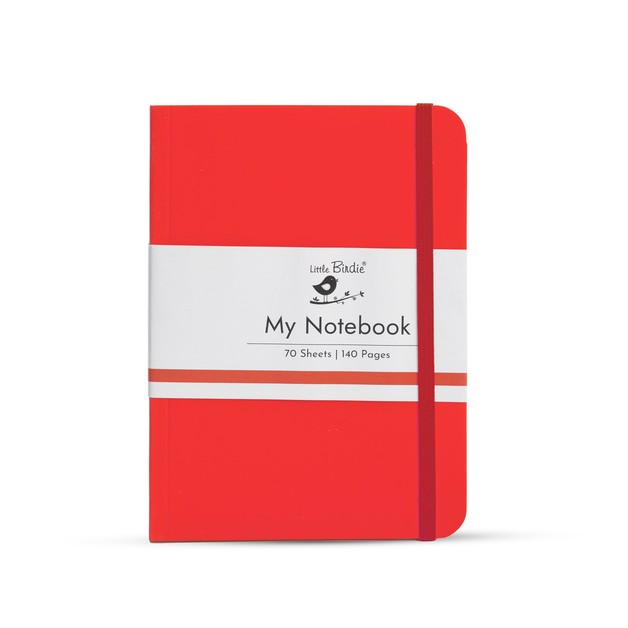 Velvet Series Journal Ruled Pages with Elastic Band Closure Red 70gsm 70 Sheets