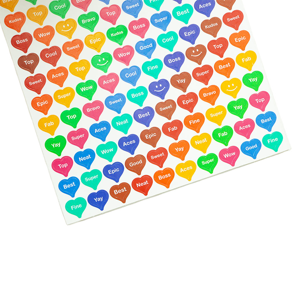 Reward Stickers Heart Shapes 700 Stickers (Approx) 2Sheet