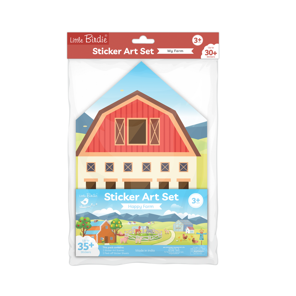 Sticker art set Farm Approx 11.5 x 7.75inch 2Sheets
