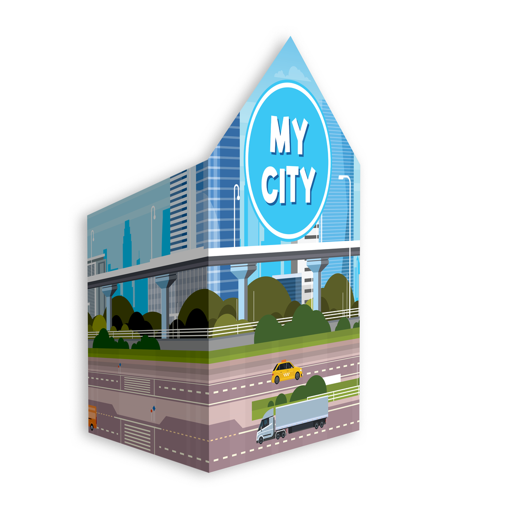 Sticker art set My City Approx 11.5 x 7.75inch 2 Sheets