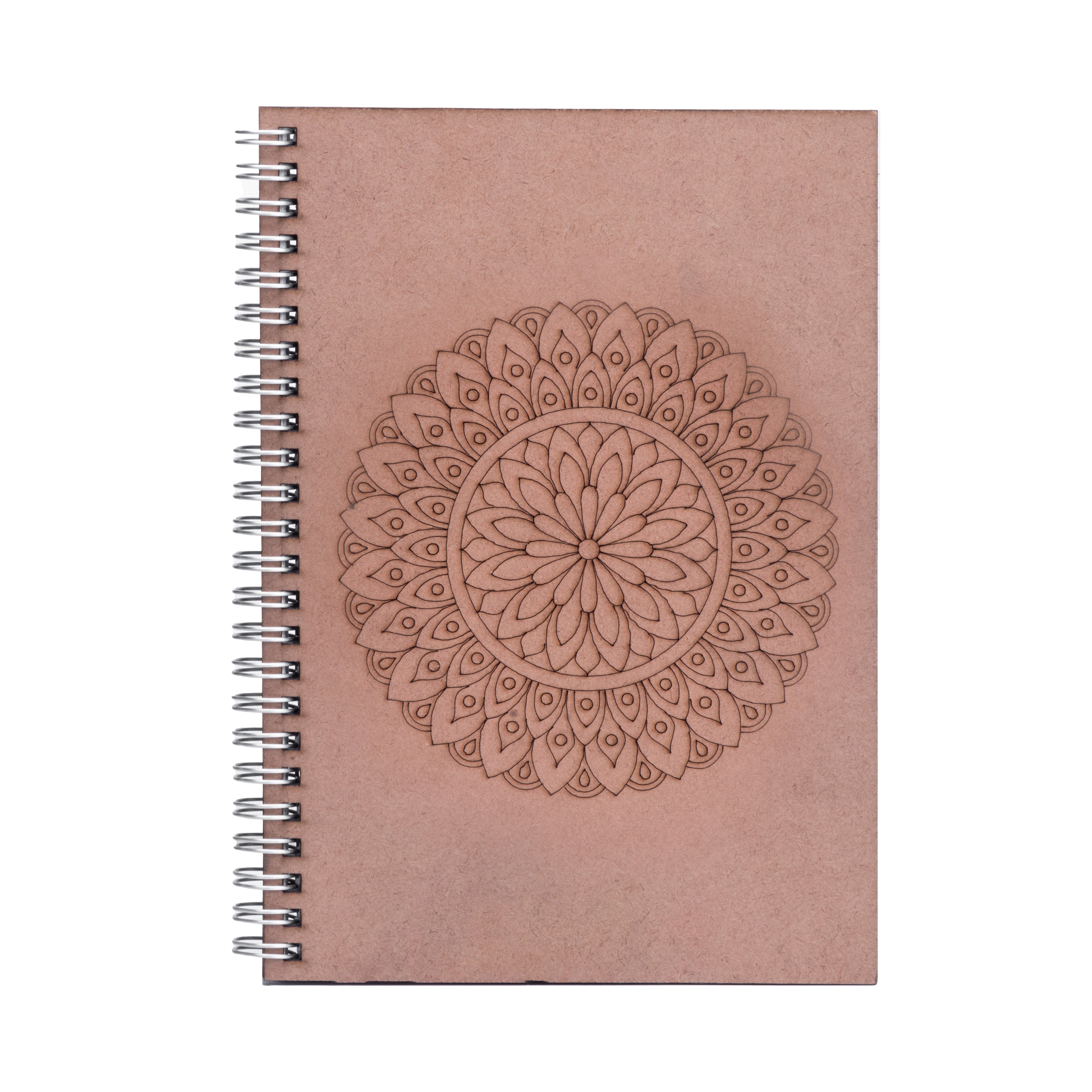 Wire-O Notebook with Pre-marked MDF Cover Floral Mandala 115gsm Artist Paper 80pages 1Book