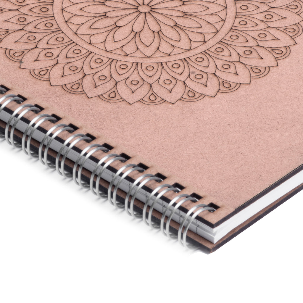 Wire-O Notebook with Pre-marked MDF Cover Floral Mandala 115gsm Artist Paper 80pages 1Book