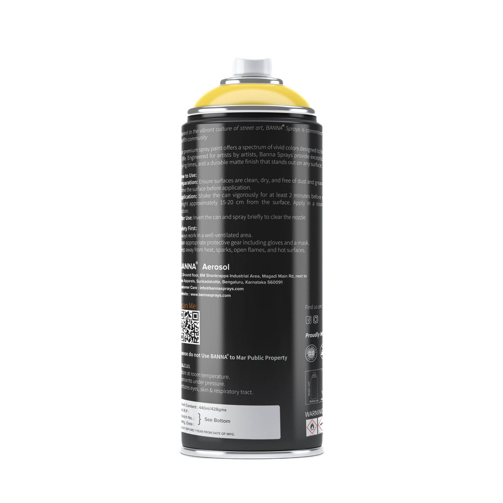 Graffiti Spray Paint Light Yellow 400ml Bottle