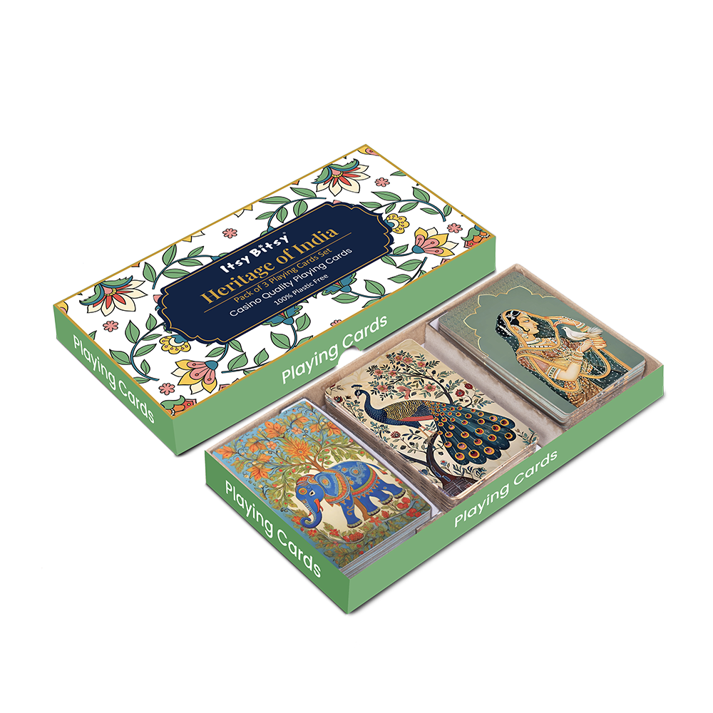 Heritage of India Playing Cards Pack of 3 Timeless Artistry Box