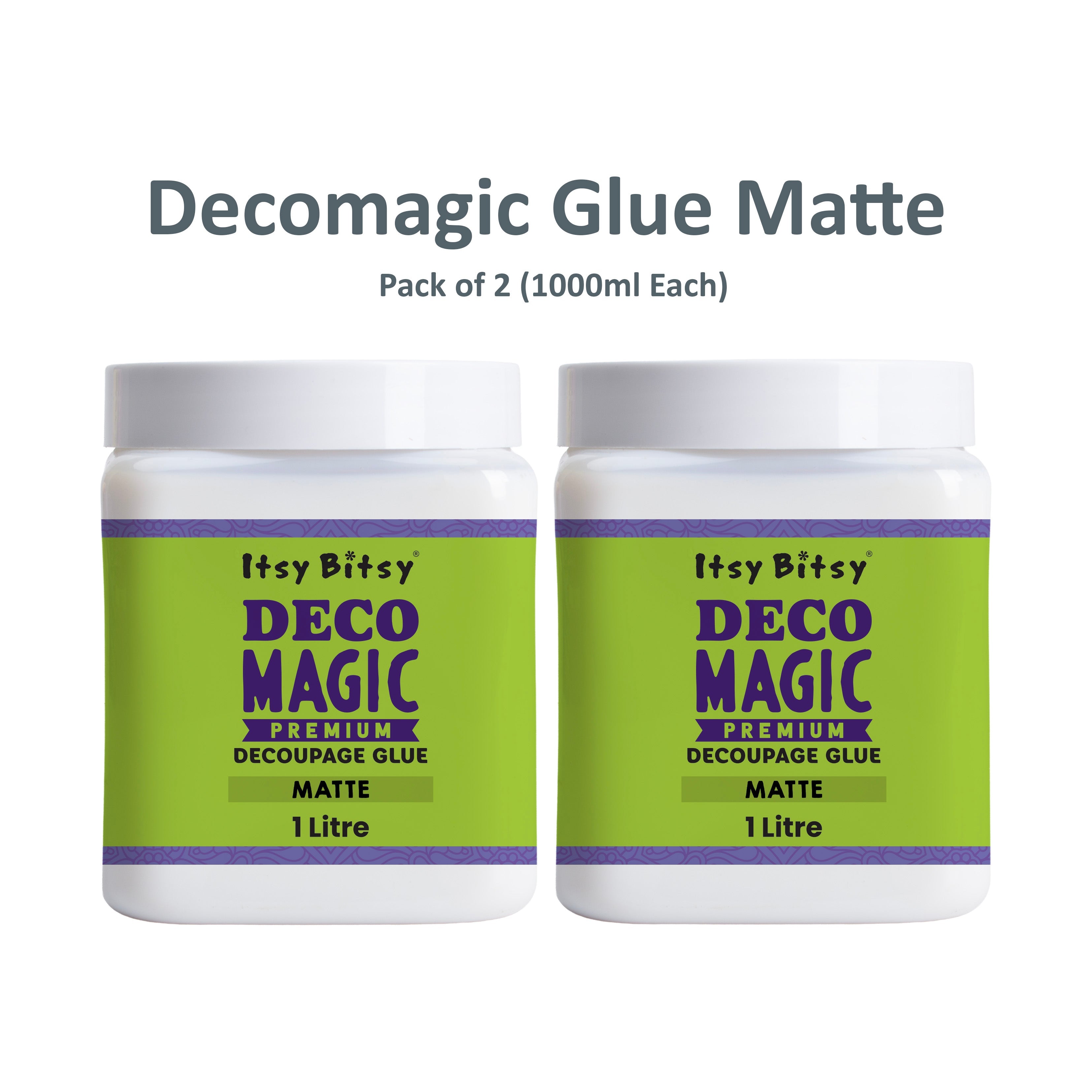 Decomagic Glue Matt 1 Litre X 2 Bottle