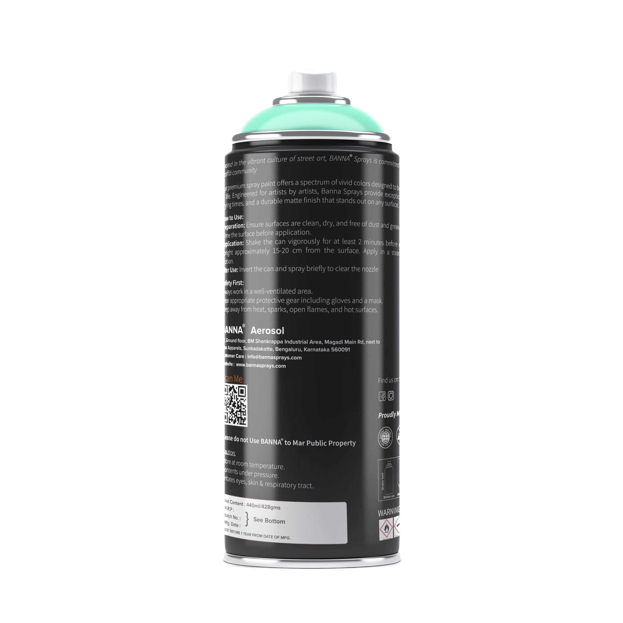Graffiti Spray Paint Menthol Light 400ml Bottle