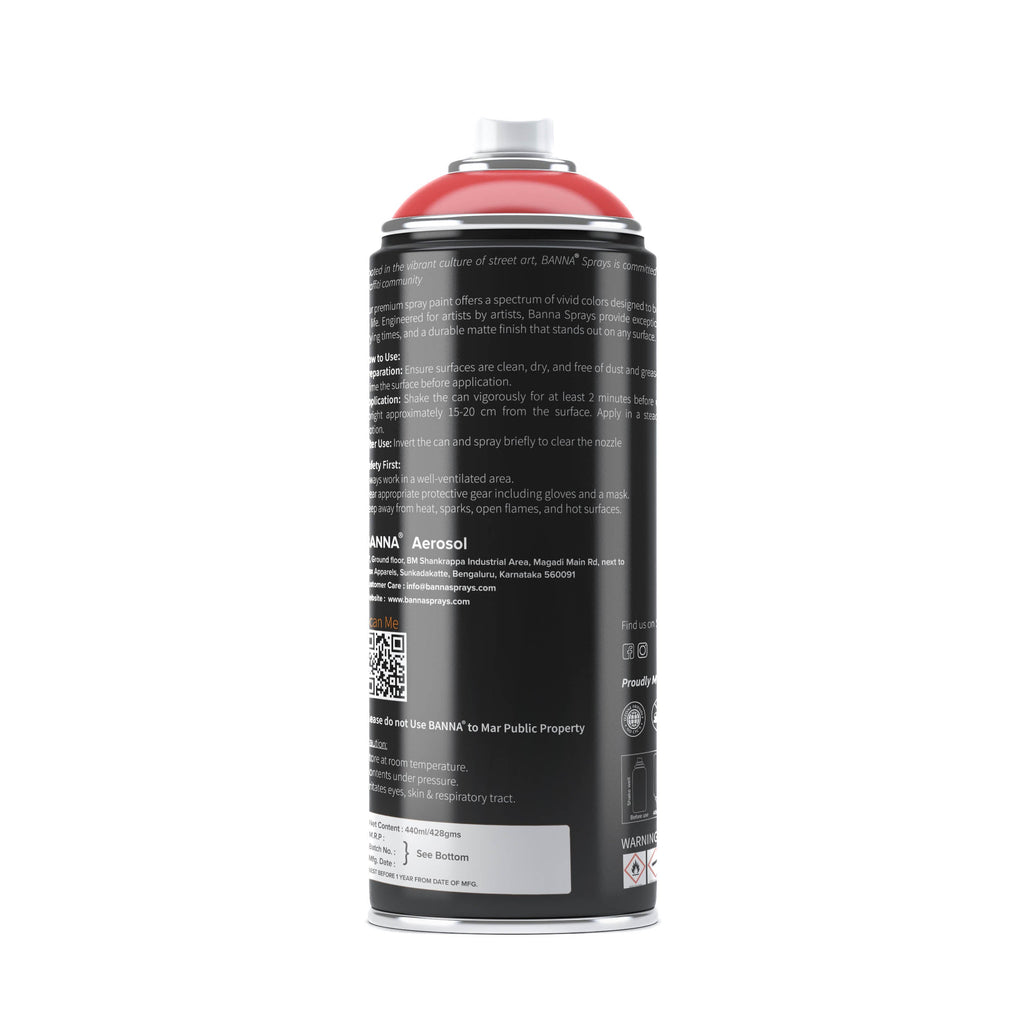 Graffiti Spray Paint Middle Red 400ml Bottle