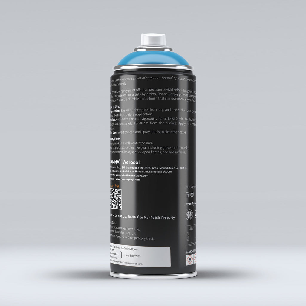 Graffiti Spray Paint Middle Blue 400ml Bottle