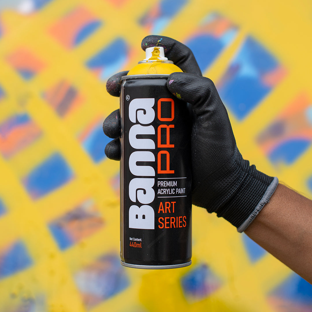 Graffiti Spray Paint Middle Yellow 400ml Bottle