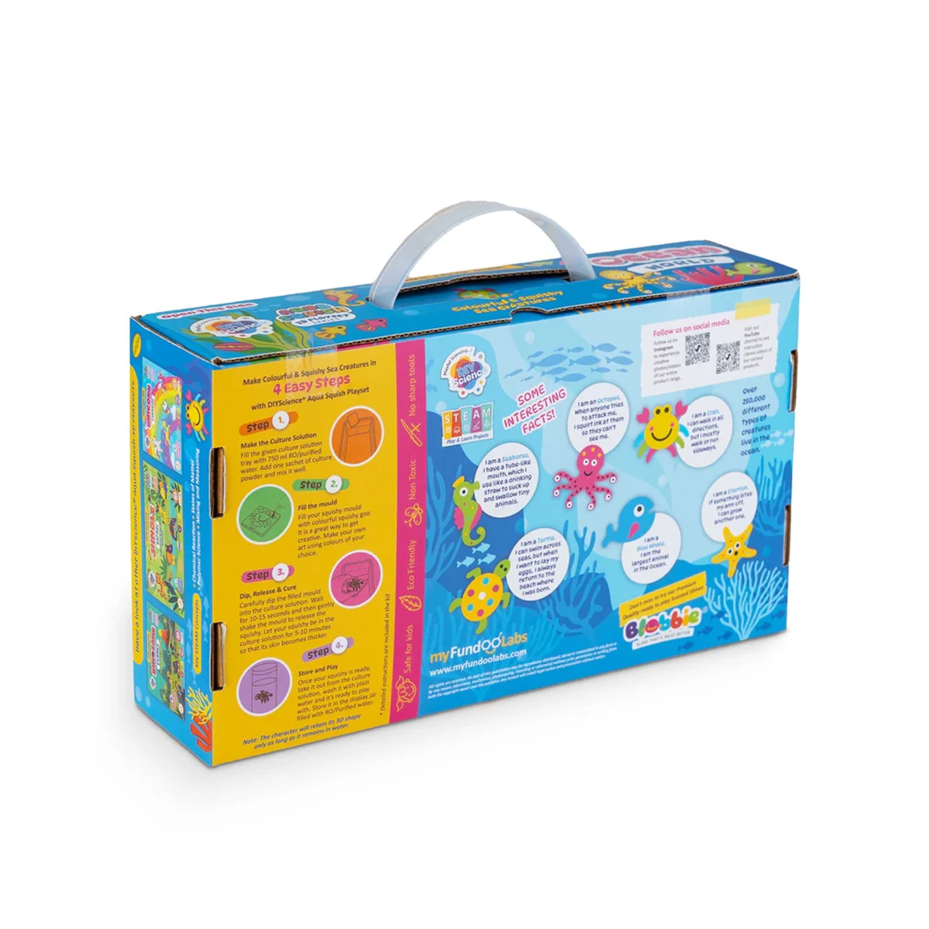 DIY Aqua Squish Make 3D Squishy Sea Creatures with Moulds and Slime Ocean World Box