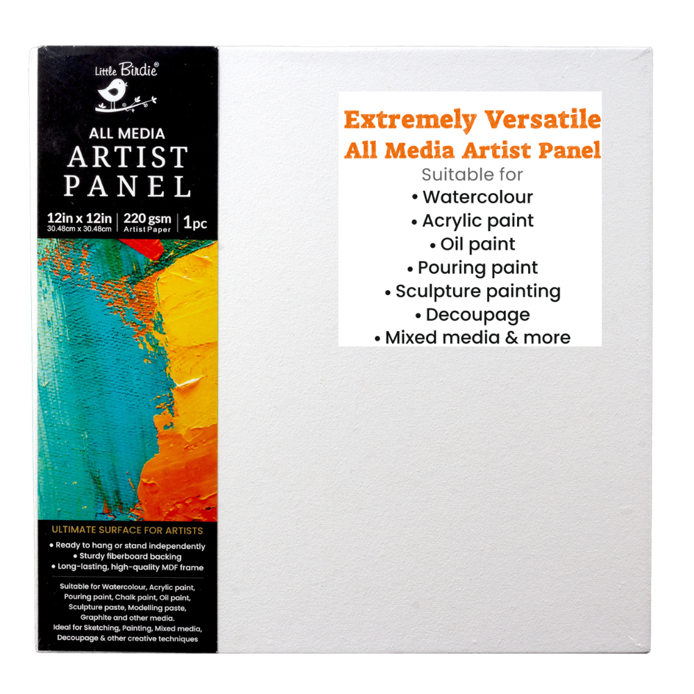 All Media Artist Panel Square 12 X 12inch 1pc