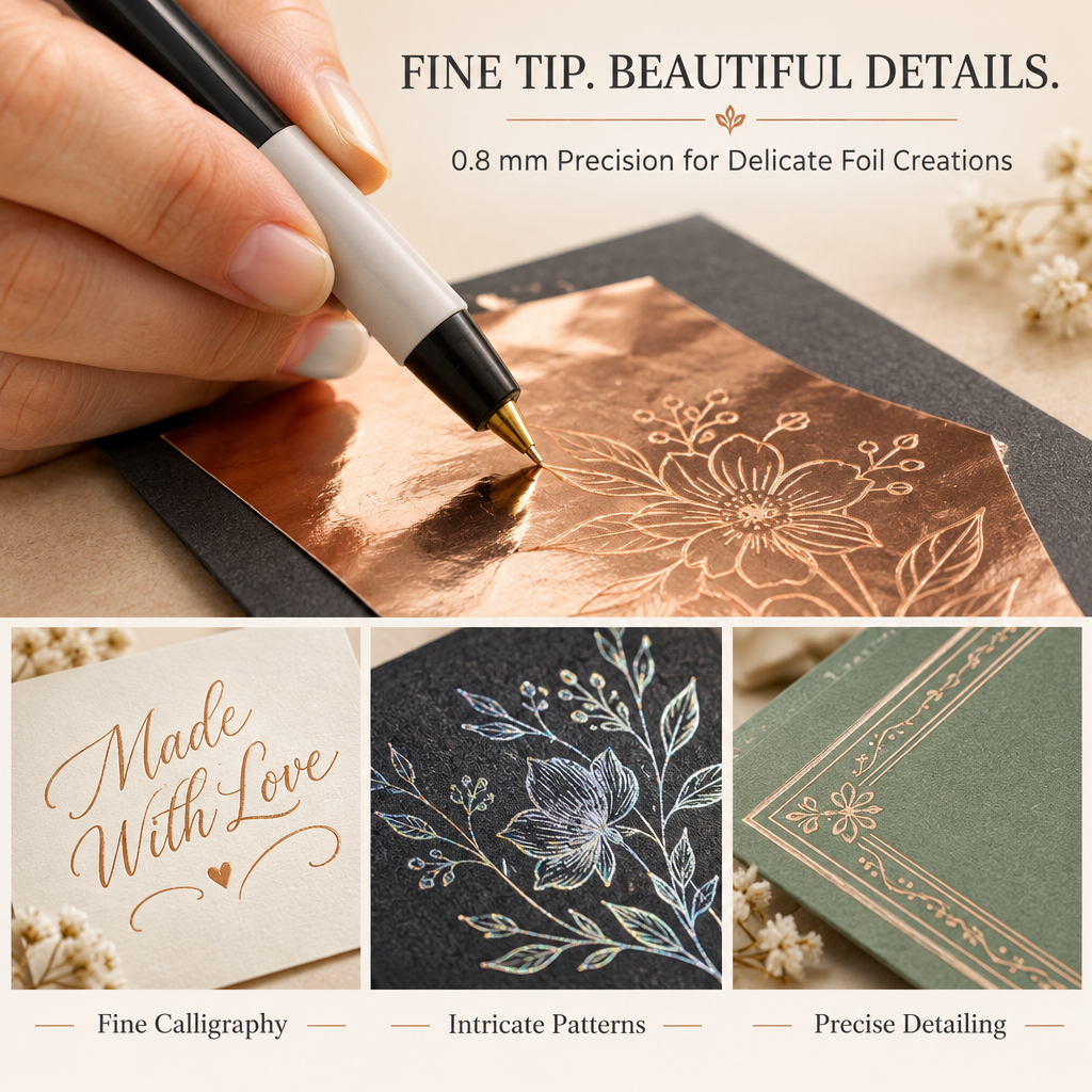 Hot Foil Calligraphy Pen with Gold and Rose Gold Sheet USB Powered 1Box