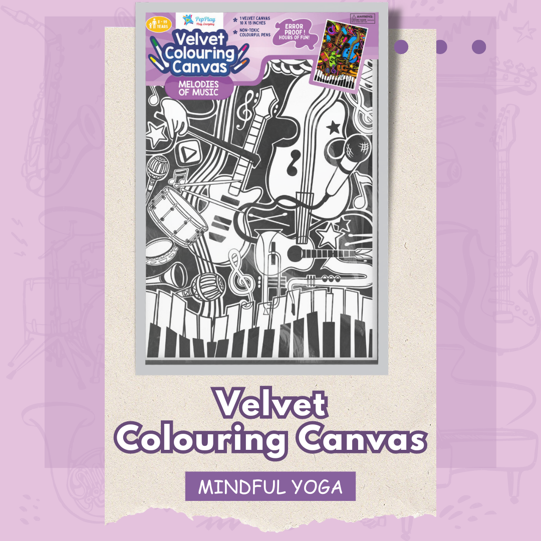 Velvet Colouring Canvas Melodies of Music L38 X W25cm 1pc