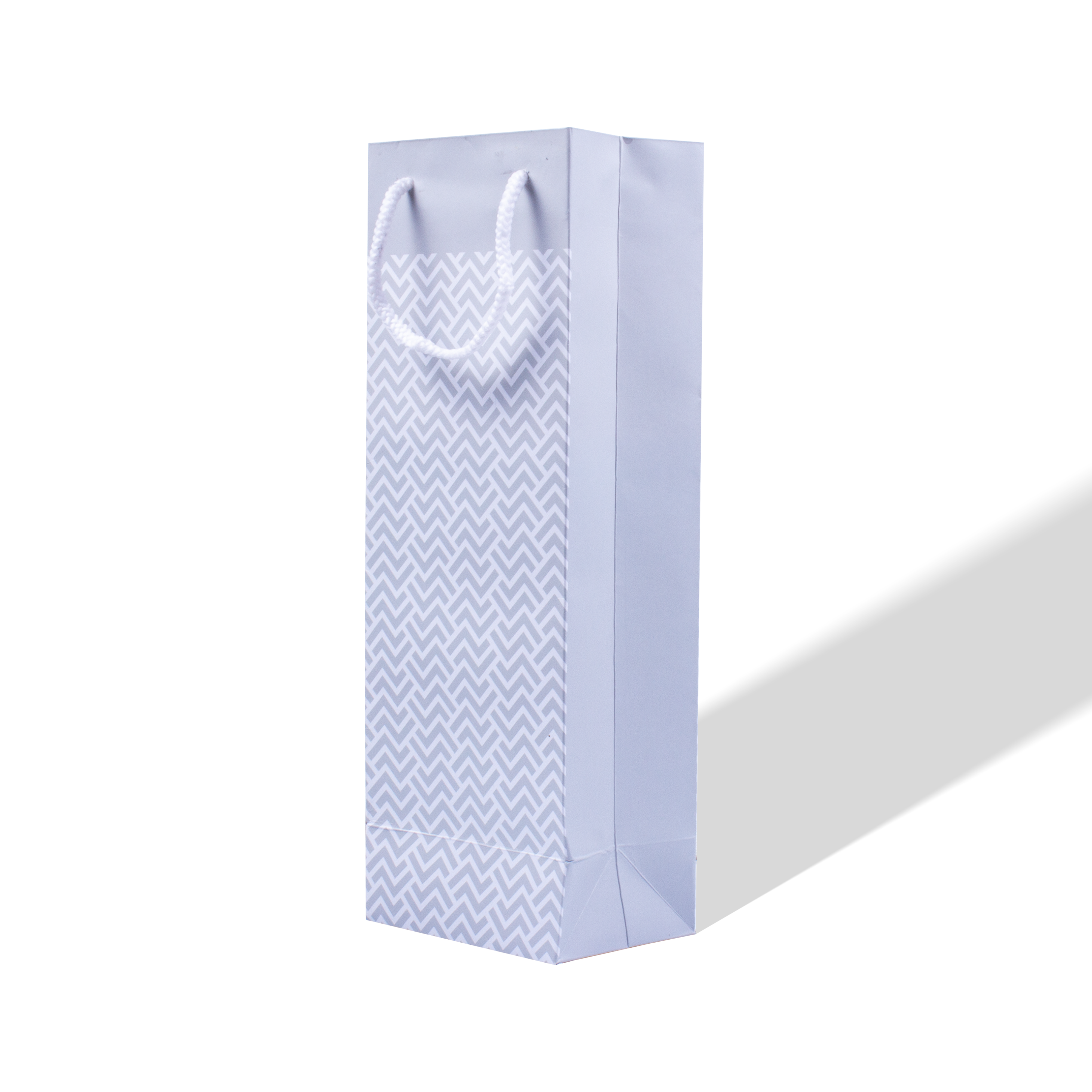 Gift Bag Silver Chevron L13 x W4.75 x D3.15inch 1pc